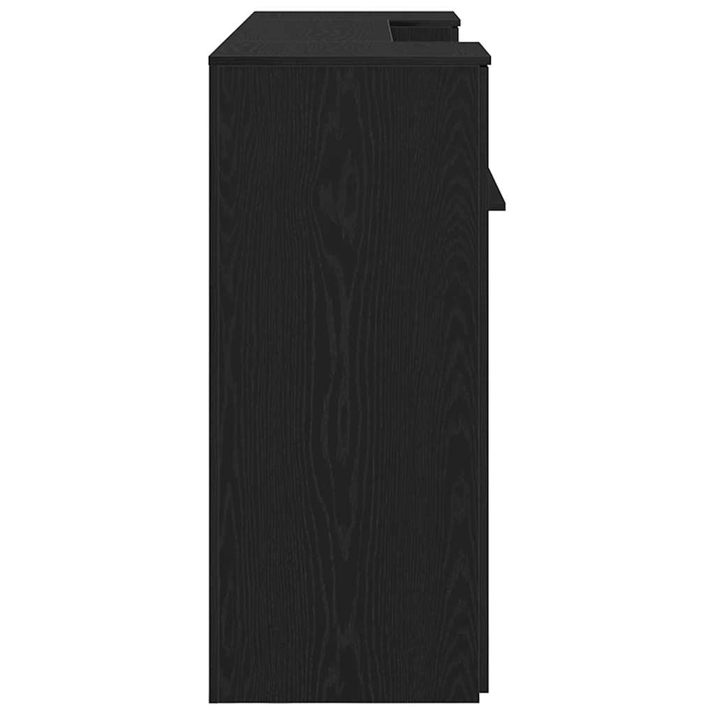Reception Desk Black Oak 78.7x19.7x40.7" Engineered Wood