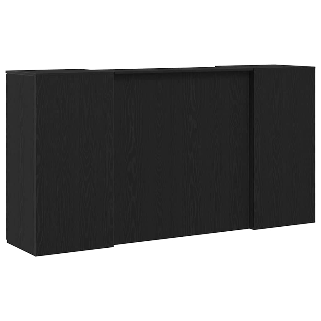Reception Desk Black Oak 78.7x19.7x40.7" Engineered Wood