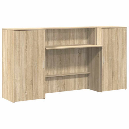 Reception Desk Sonoma oak Engineered wood Large Reception Desk