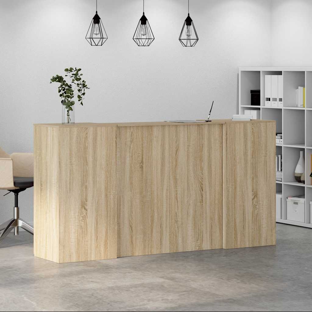 Reception Desk Sonoma oak Engineered wood Large Reception Desk