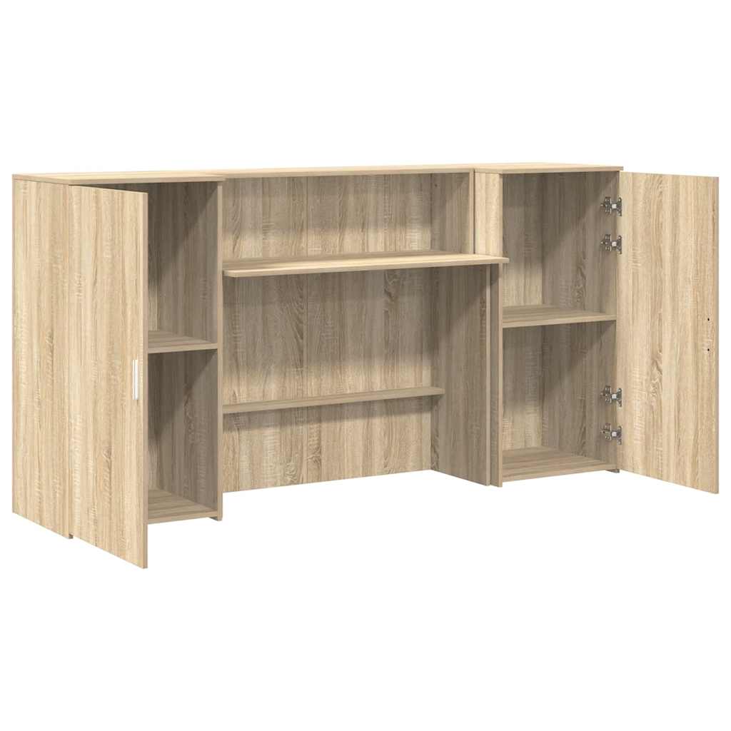 Reception Desk Sonoma oak Engineered wood Large Reception Desk