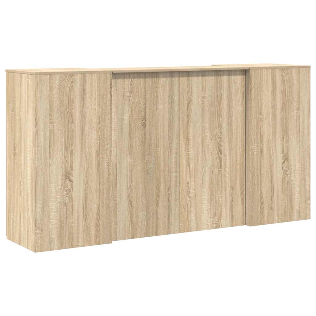Reception Desk Sonoma oak Engineered wood Large Reception Desk