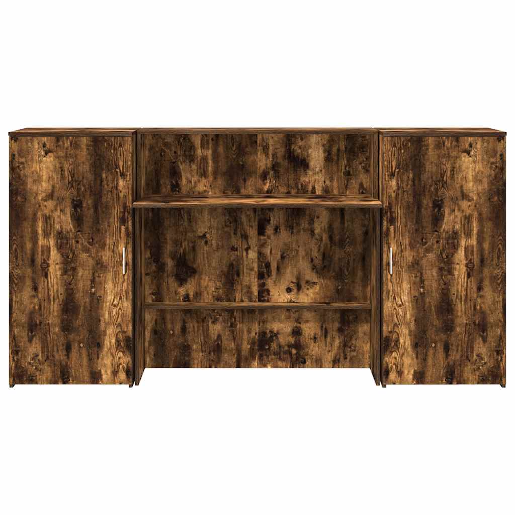 Reception Desk Smoked Oak Engineered wood 78.7 x 19.7 x 40.7 in
