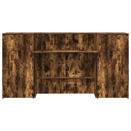 Reception Desk Smoked Oak Engineered wood 78.7 x 19.7 x 40.7 in