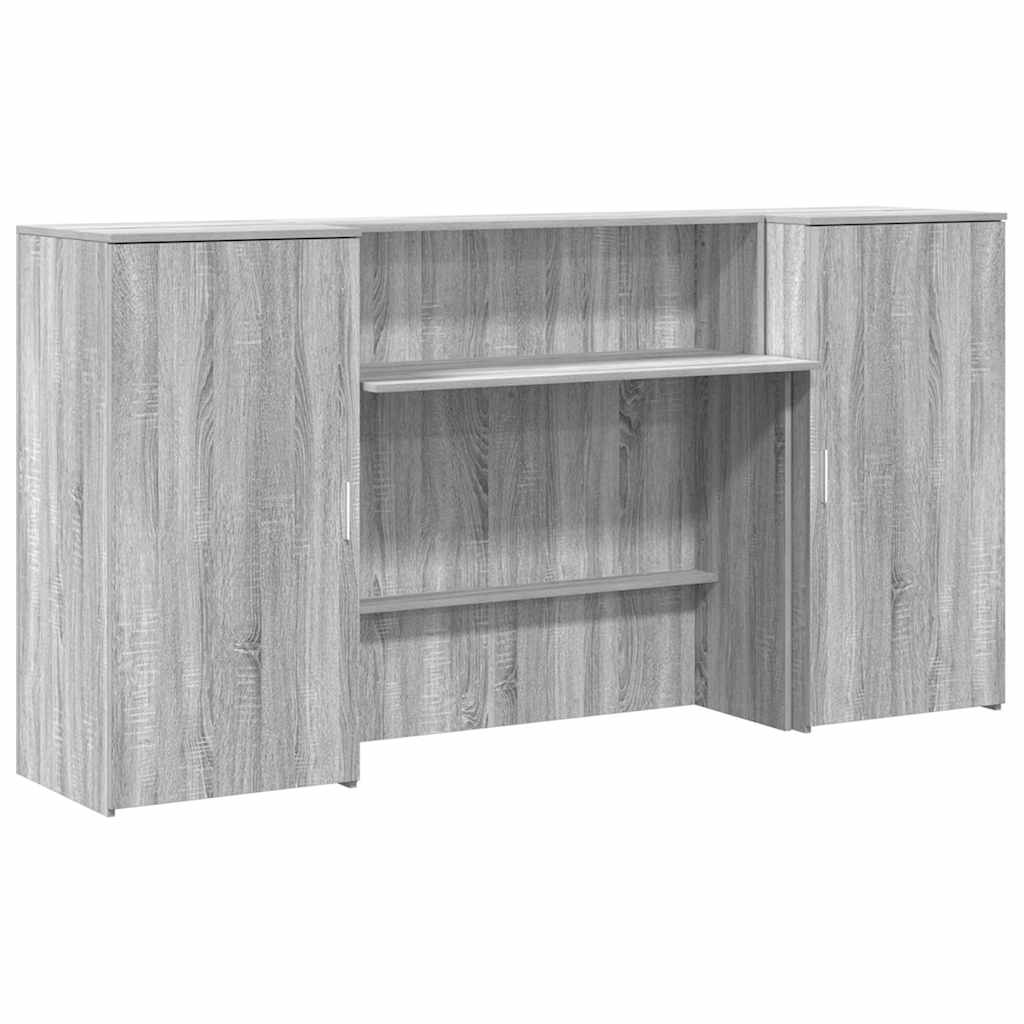 Reception Desk Gray Sonoma Engineered Wood 78.7 x 19.7 x 40.7 in