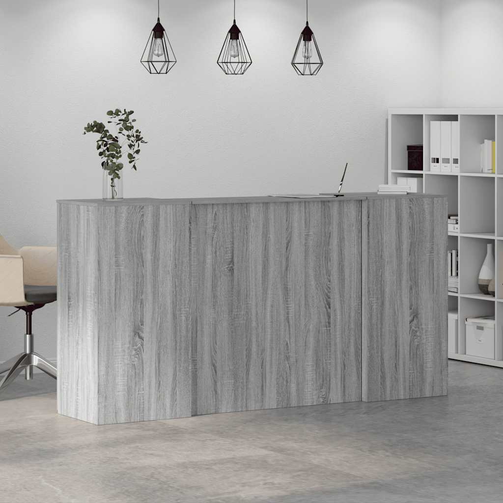 Reception Desk Gray Sonoma Engineered Wood 78.7 x 19.7 x 40.7 in
