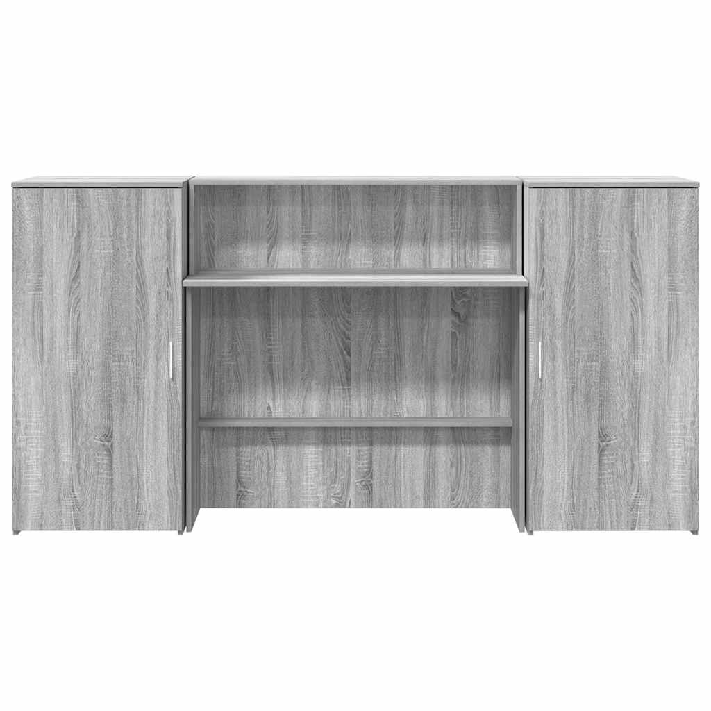 Reception Desk Gray Sonoma Engineered Wood 78.7 x 19.7 x 40.7 in