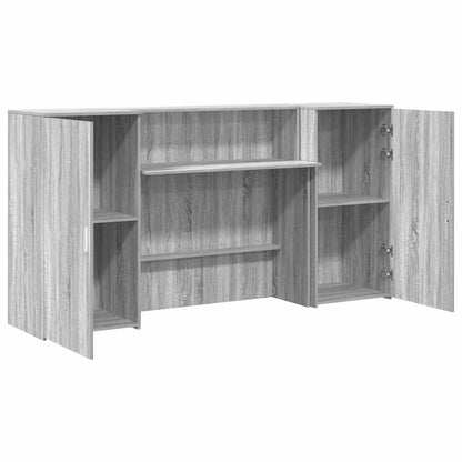 Reception Desk Gray Sonoma Engineered Wood 78.7 x 19.7 x 40.7 in