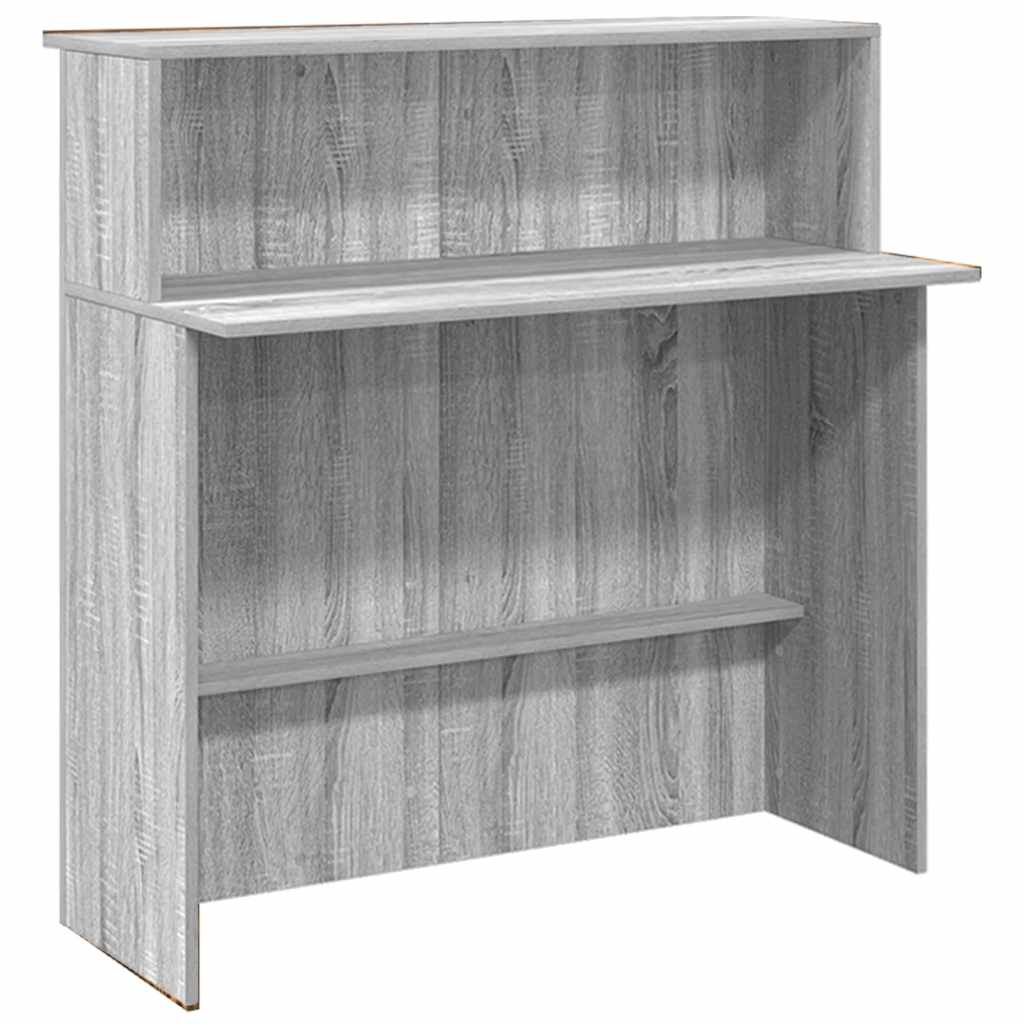 Reception Desk Gray Sonoma Engineered Wood 78.7 x 19.7 x 40.7 in