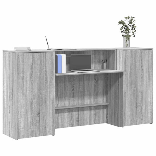 Reception Desk Gray Sonoma Engineered Wood 78.7 x 19.7 x 40.7 in