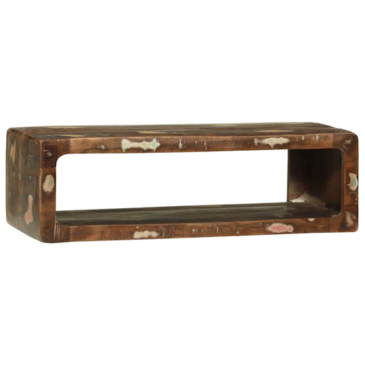 TV Cabinet with Shelf Multicolour Solid Reclaim wood