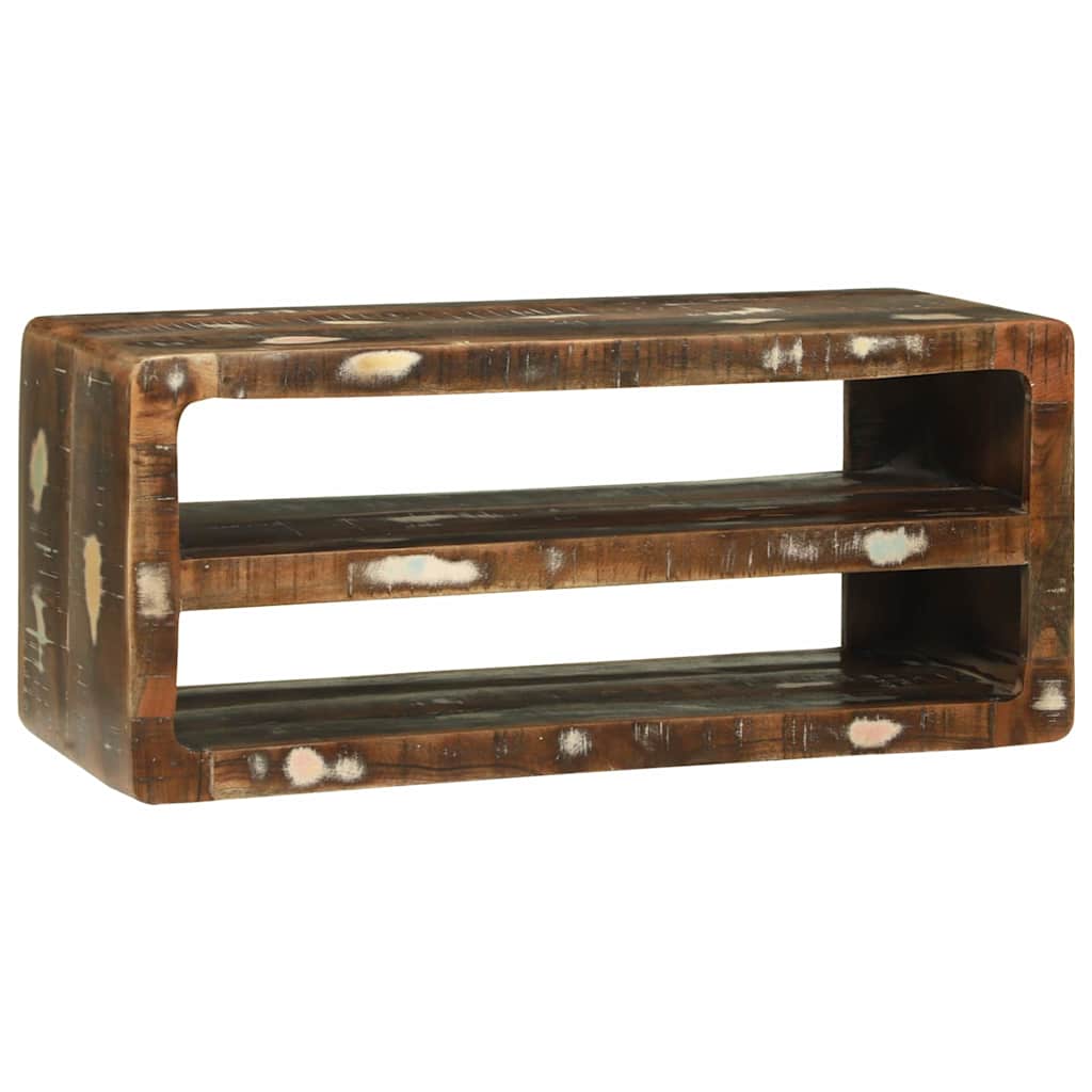 TV Cabinet Multicolour 80 x 32 x 36 cm Solid Reclaim wood