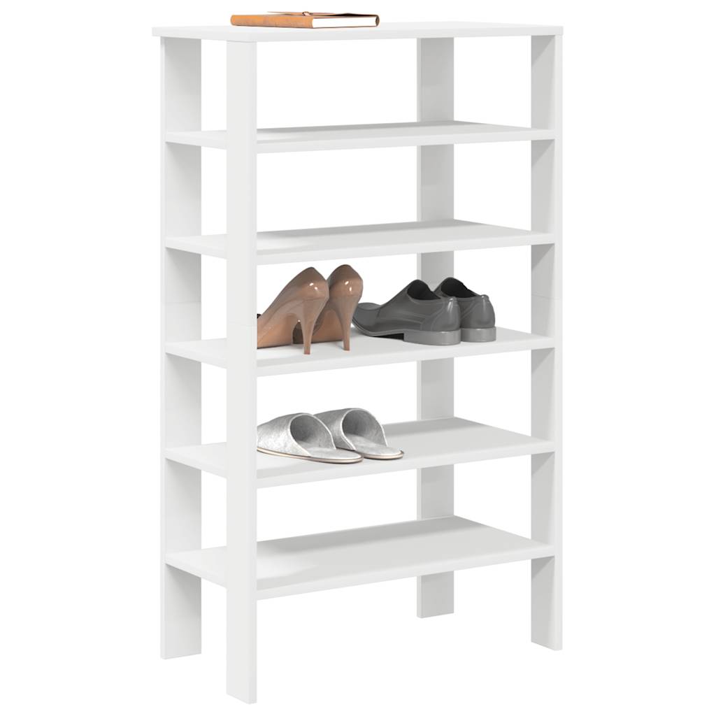 Shoe Rack White Engineered wood Slim Shoe Rack Rectangular