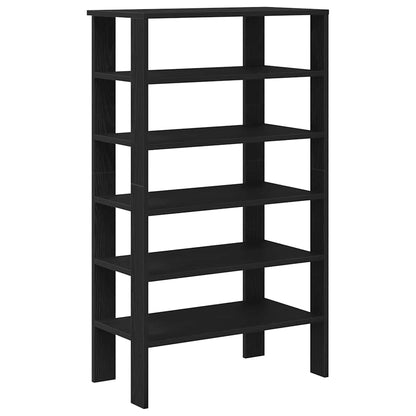 Shoe Rack Black Engineered Wood Medium Shoe Rack Rectangular