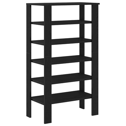 Shoe Rack Black Engineered Wood Medium Shoe Rack Rectangular
