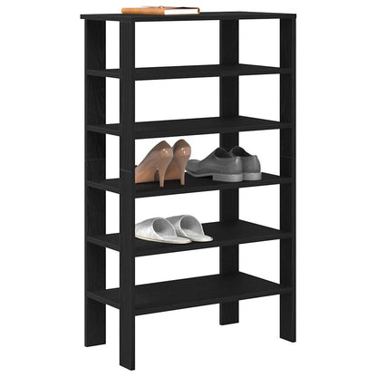 Shoe Rack Black Engineered Wood Medium Shoe Rack Rectangular