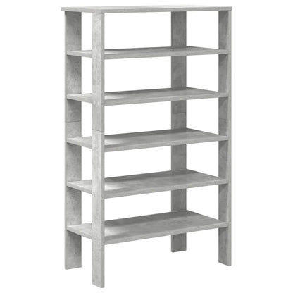 Shoe Rack Concrete Grey Engineered Wood Compact Shoe Rack