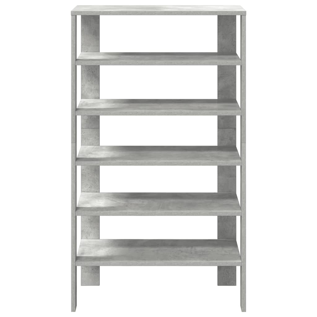 Shoe Rack Concrete Grey Engineered Wood Compact Shoe Rack