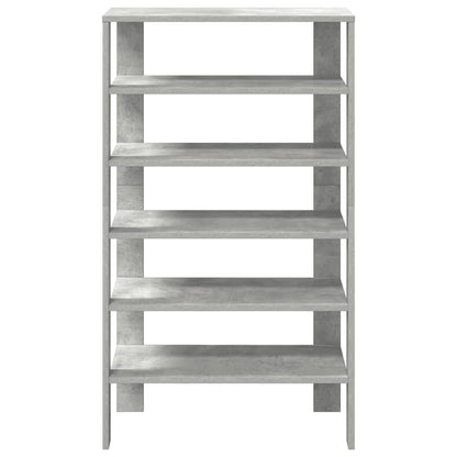 Shoe Rack Concrete Grey Engineered Wood Compact Shoe Rack