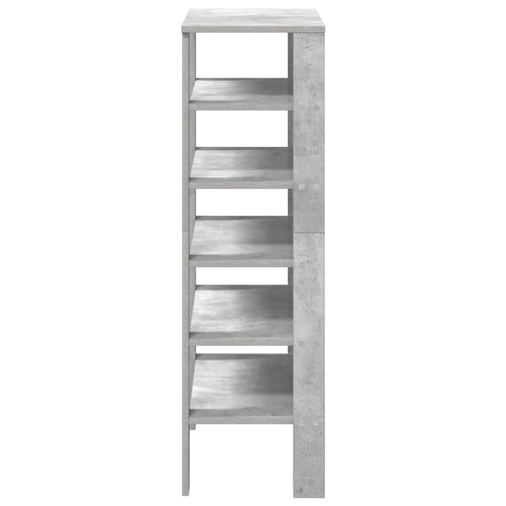 Shoe Rack Concrete Grey Engineered Wood Compact Shoe Rack