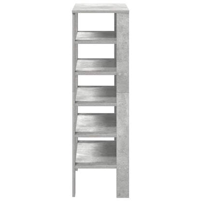 Shoe Rack Concrete Grey Engineered Wood Compact Shoe Rack
