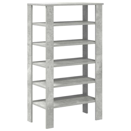 Shoe Rack Concrete Grey Engineered Wood Compact Shoe Rack
