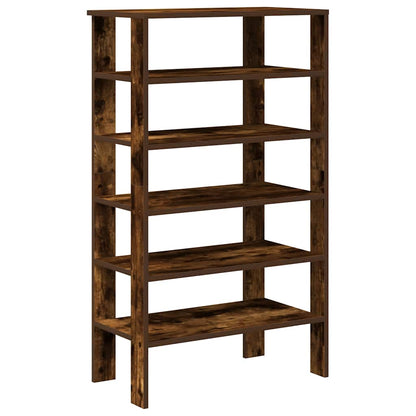 Shoe Rack Smoked Oak Engineered Wood Slim Shoe Rack Rectangular