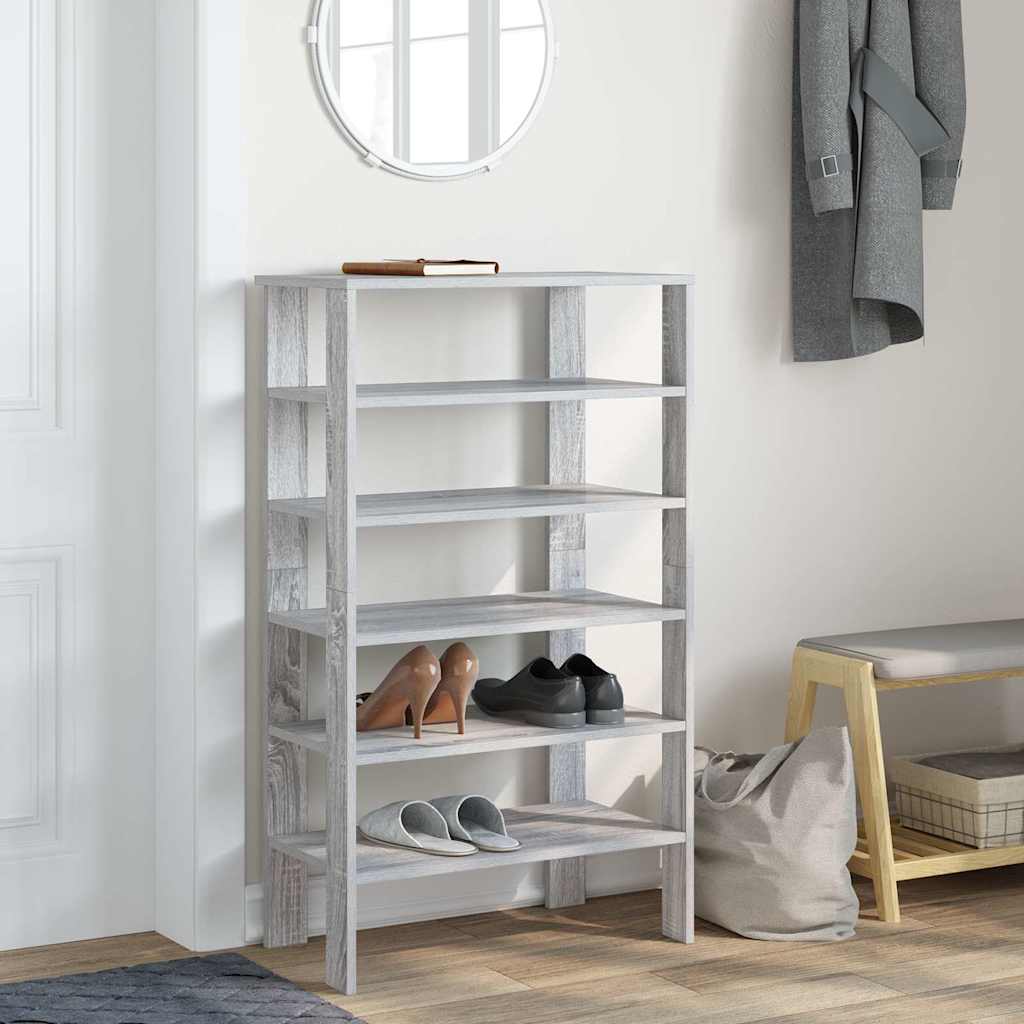 Shoe Rack Grey sonoma Engineered wood Slim and Compact Shoe Rack