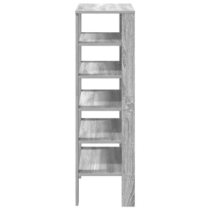 Shoe Rack Grey sonoma Engineered wood Slim and Compact Shoe Rack