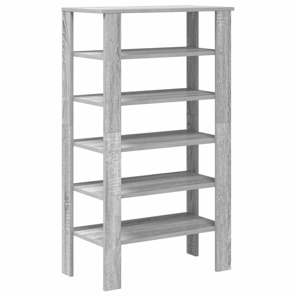 Shoe Rack Grey sonoma Engineered wood Slim and Compact Shoe Rack