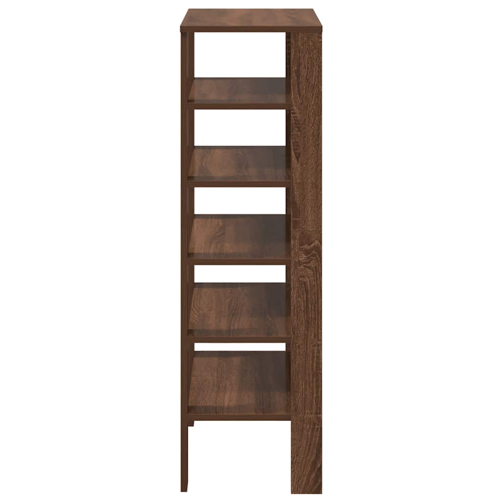 Shoe Rack Brown oak Engineered wood Medium Shoe Rack