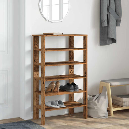 Shoe Rack Old Wood Engineered Wood Slim Shoe Rack Rectangular