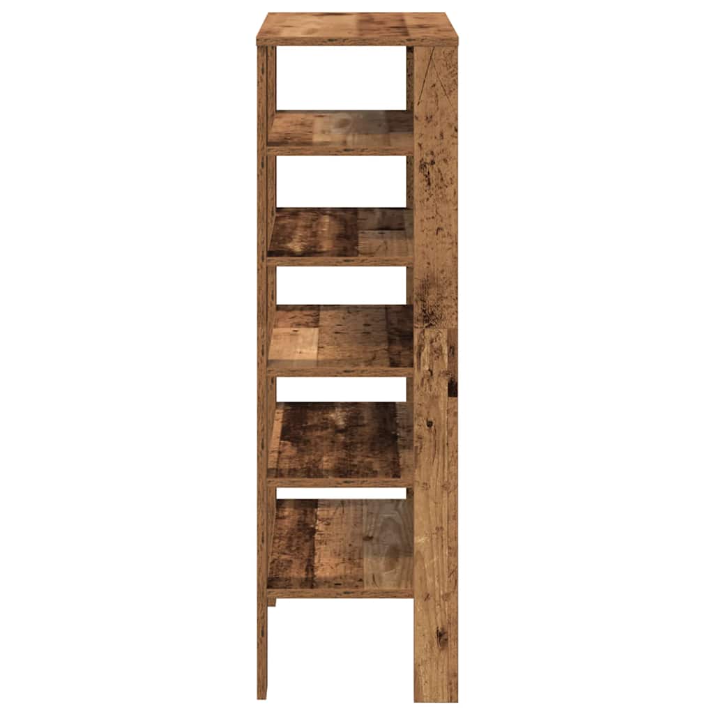 Shoe Rack Old Wood Engineered Wood Slim Shoe Rack Rectangular