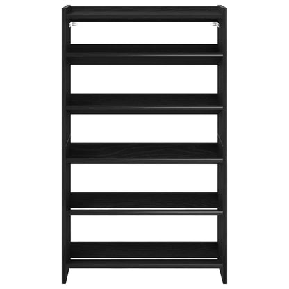 Shoe Rack Black Engineered wood Slim Shoe Rack Rectangular