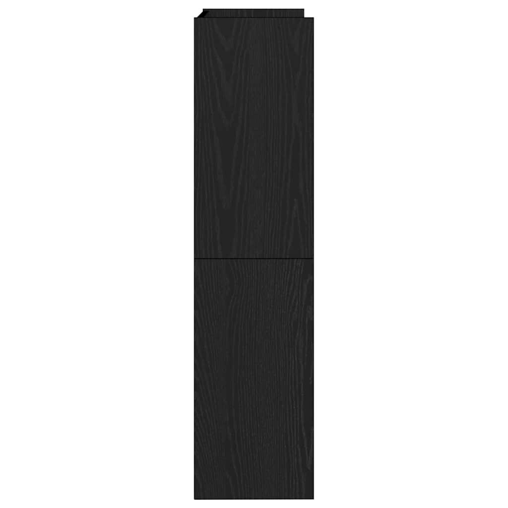 Shoe Rack Black Engineered wood Slim Shoe Rack Rectangular