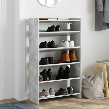 Shoe Rack Concrete grey Engineered wood Slim Shoe Rack