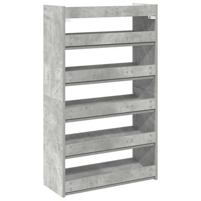 Shoe Rack Concrete grey Engineered wood Slim Shoe Rack
