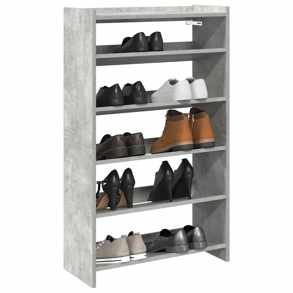 Shoe Rack Concrete grey Engineered wood Slim Shoe Rack
