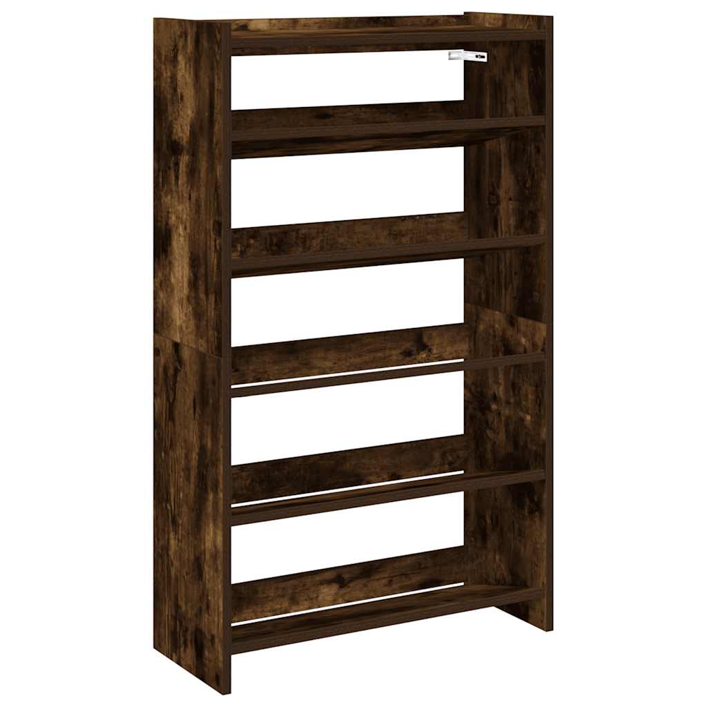 Shoe Rack Smoked oak Engineered wood Slim Shoe Rack Rectangular