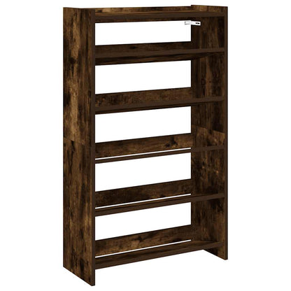 Shoe Rack Smoked oak Engineered wood Slim Shoe Rack Rectangular