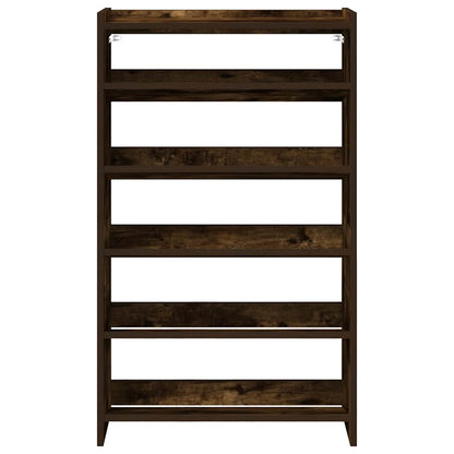Shoe Rack Smoked oak Engineered wood Slim Shoe Rack Rectangular
