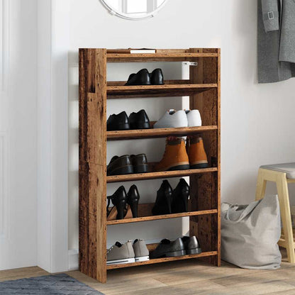 Shoe Rack Old Wood Engineered wood Compact Shoe Rack