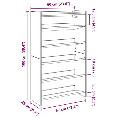 Shoe Rack Old Wood Engineered wood Compact Shoe Rack