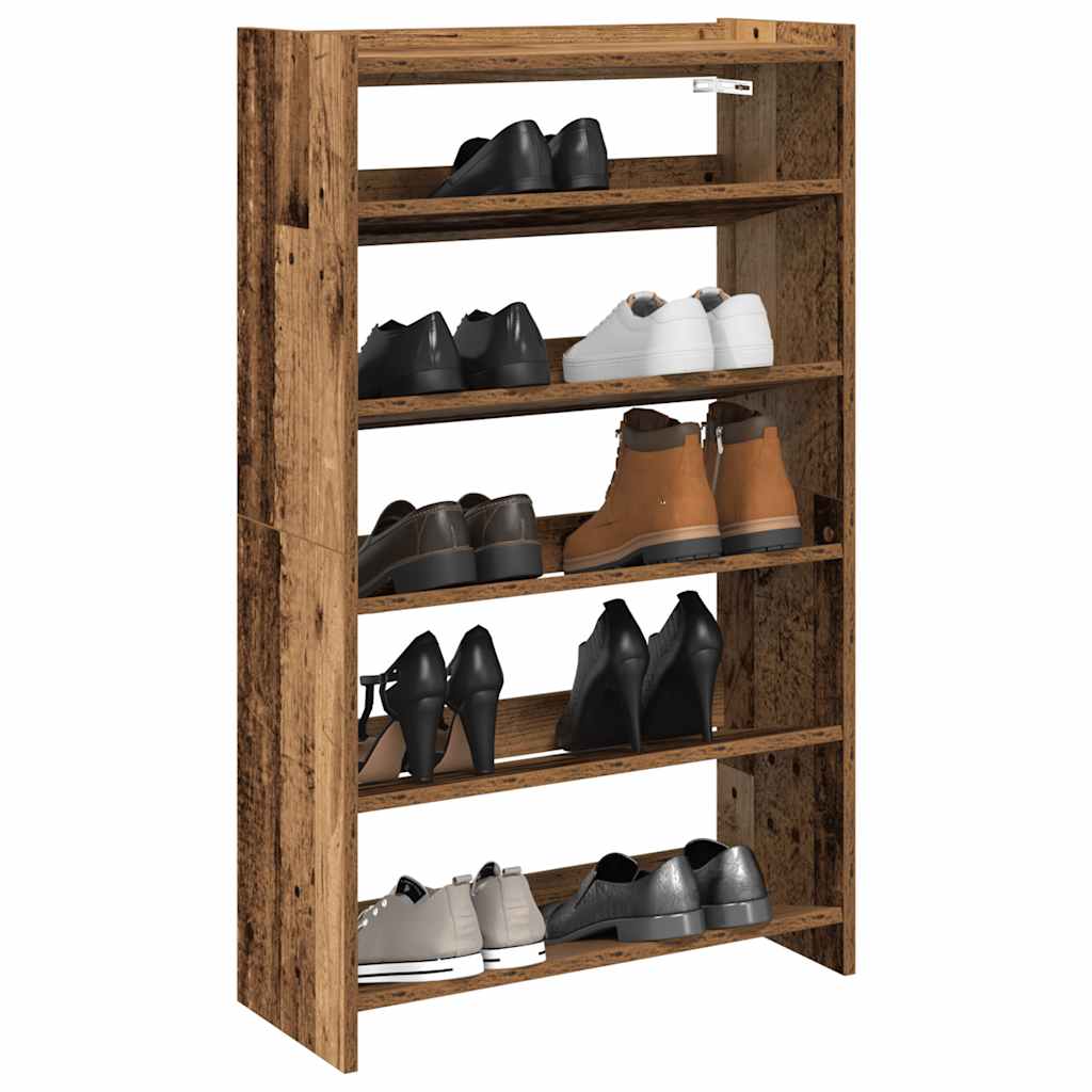 Shoe Rack Old Wood Engineered wood Compact Shoe Rack