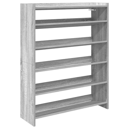 Shoe Rack Grey Sonoma Engineered Wood Shoe Rack Rectangular