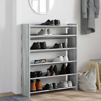 Shoe Rack Grey Sonoma Engineered Wood Shoe Rack Rectangular