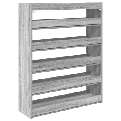 Shoe Rack Grey Sonoma Engineered Wood Shoe Rack Rectangular