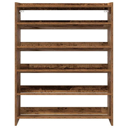 Shoe Rack Rustic Wood Engineered Wood Slim Shoe Rack