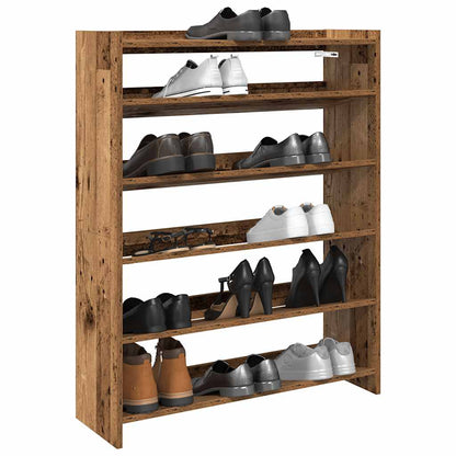 Shoe Rack Rustic Wood Engineered Wood Slim Shoe Rack