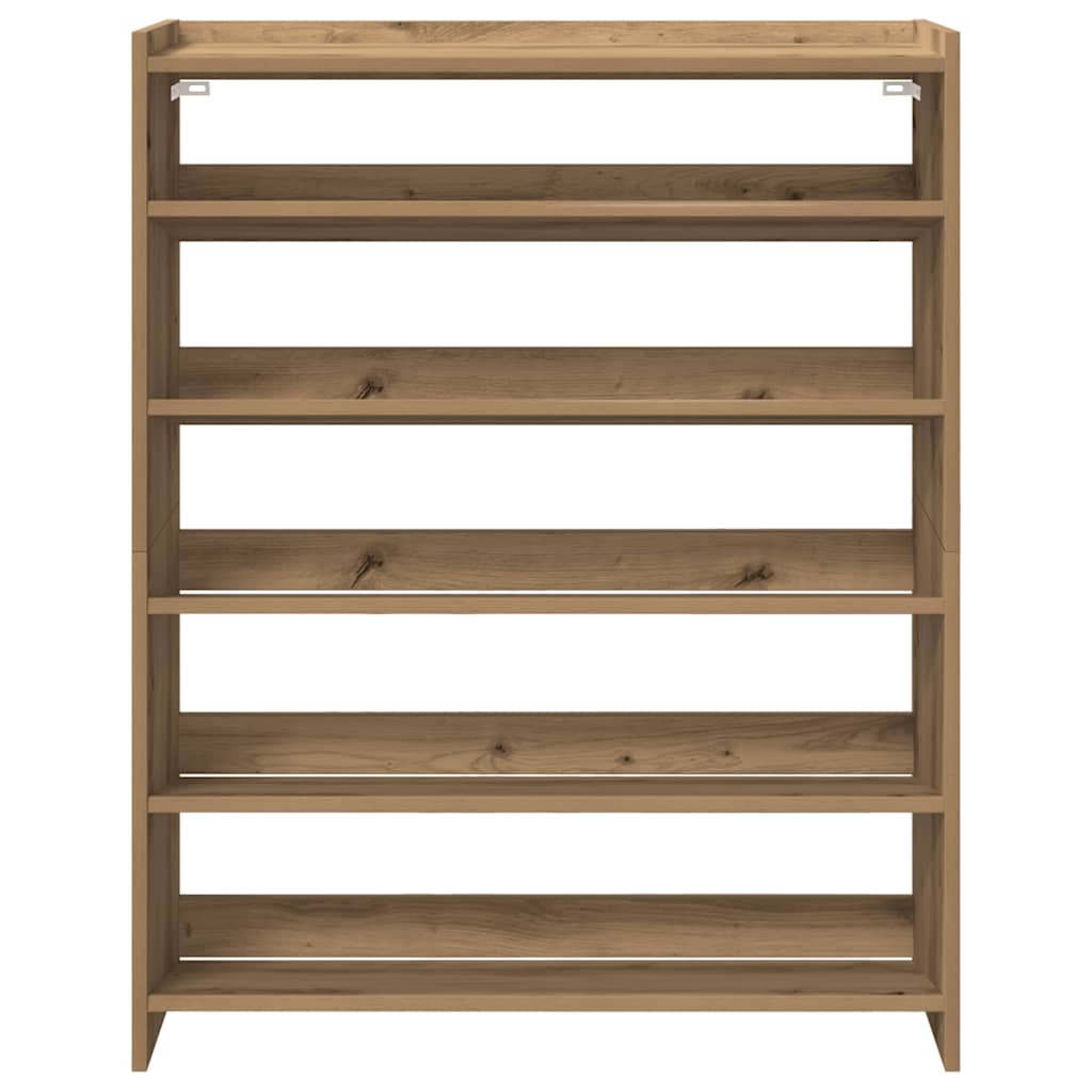 Shoe Rack Artisan Oak Engineered Wood 31.5x9.8x39.4 in Shoe Rack